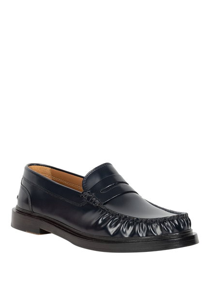 Bobbies Jessie Glazed Leather Loafers, Black Siyah - view 2, Black Siyah