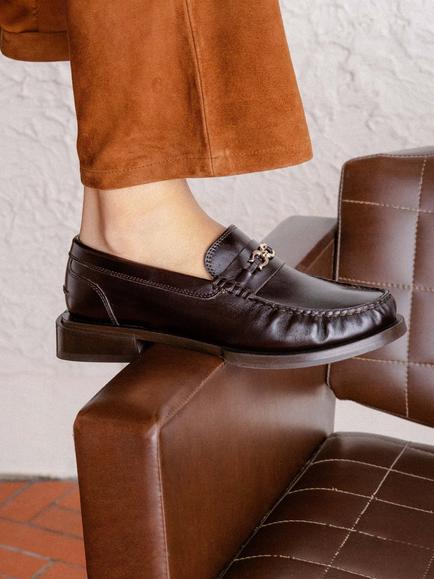 Bobbies Nicky Leather Horsebit Loafers, Espresso - view 2, Espresso