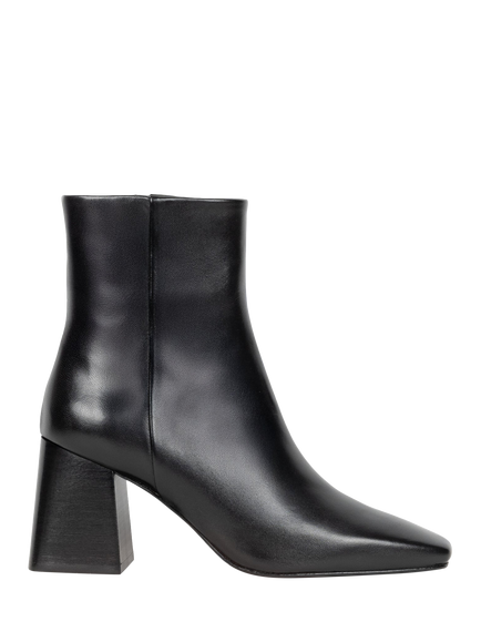 Bobbies Arlo Leather Block Heel Ankle Boots, Passion Black, Passion Black