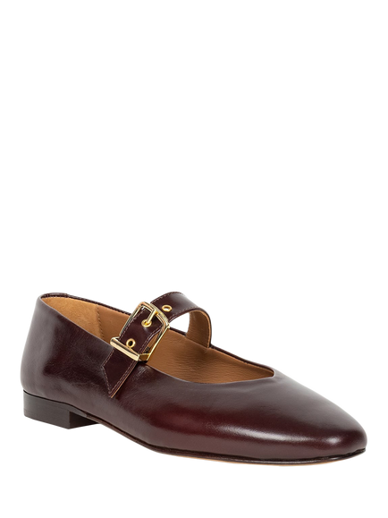 Bobbies Mado Leather Mary Janes, Cabernet - view 2, Cabernet
