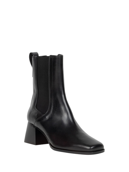 Bobbies Loïs Leather Block Heel Chelsea Boots - view 2, Passion Black