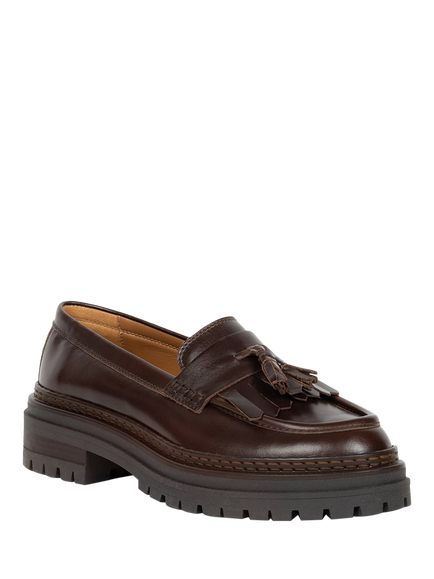 Bobbies Deniz Leather Loafers, Mahogany - view 2, Mahogany
