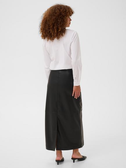 KAFFE Kaarense Faux Leather Maxi Skirt, Black - view 2, Black