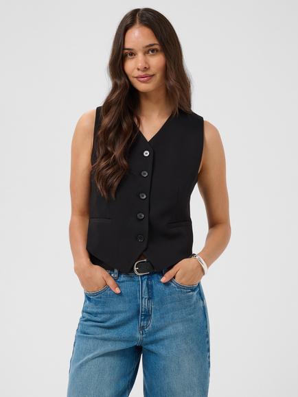 KAFFE Kasakura Tailored Waistcoat, Black Deep, Black Deep