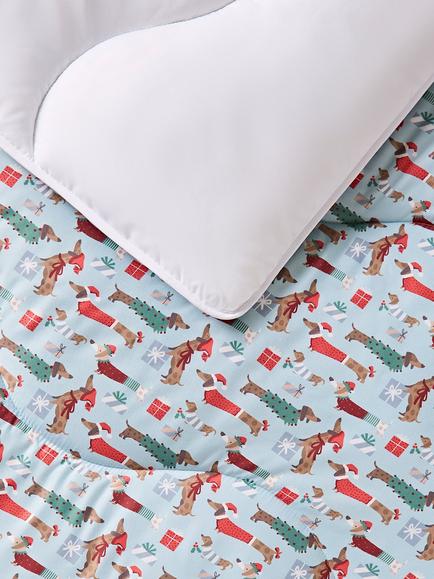 Night Lark Christmas Dog Coverless Duvet, 10.5 Tog, Multi - view 2, Multi