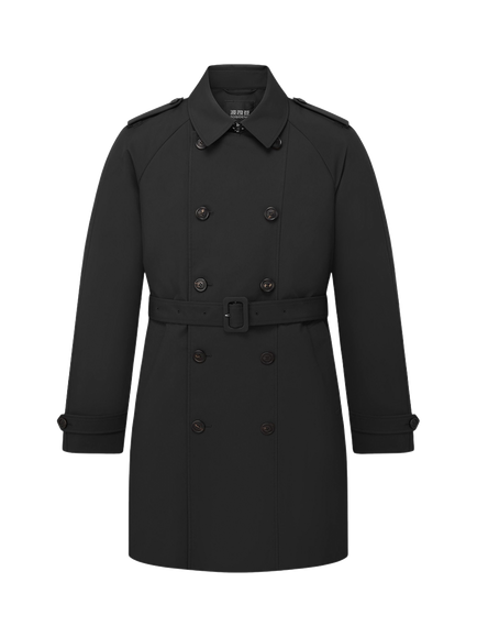 Bosideng Trench Coat Goose Down Jacket, Black