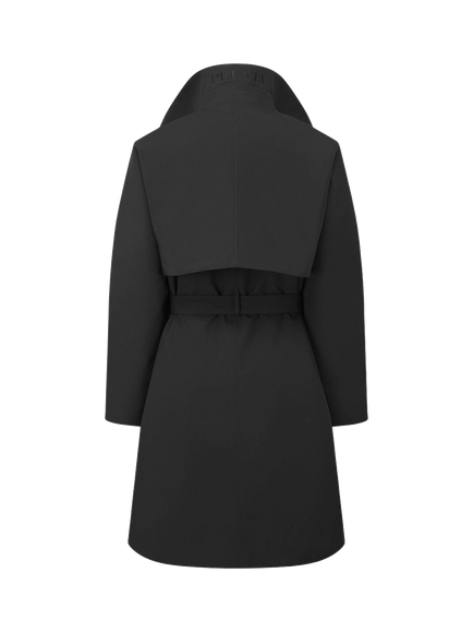 Bosideng Puffer Sleeve Mid-Length Goose Down Trench Coat - view 2, Black