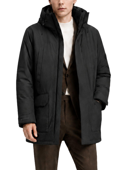 Bosideng Urban Mid-Length Goose Down Jacket, Black, Black