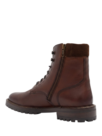 Jones Bootmaker Dalmazio Leather Lace Up Boots - view 2, Chestnut