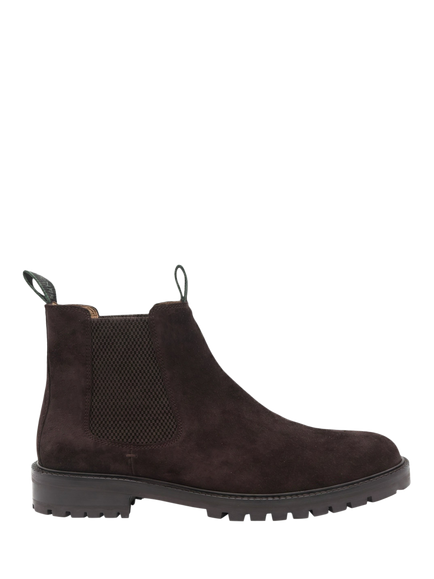 Jones Bootmaker Damone Suede Chelsea Boots, Dark Brown