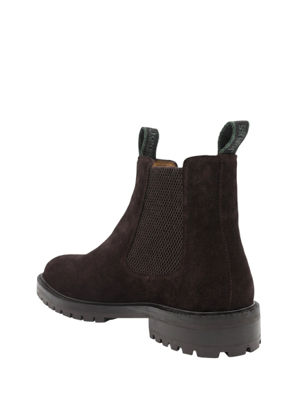 Jones Bootmaker Damone Suede Chelsea Boots - view 2, Dark Brown