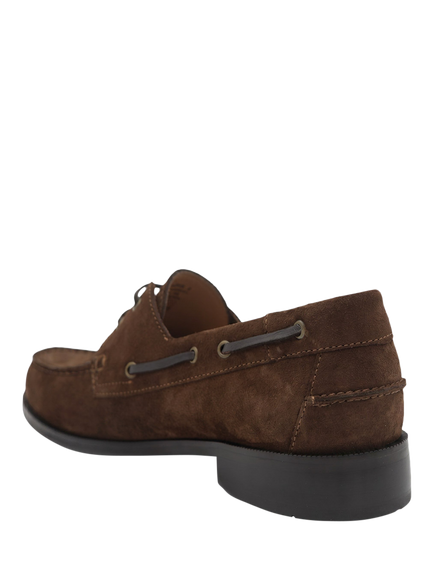 Jones Bookmaker Parrie Suede Boat Shoes, Brown - view 2, Brown