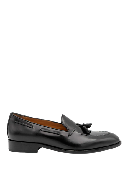 Jones Bootmaker Rolando Leather Loafers, Black, Black