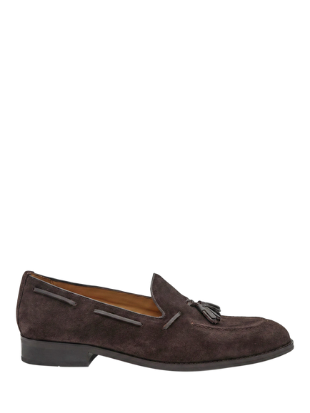 Jones Bootmaker Rolando Suede Loafers, Dark Brown
