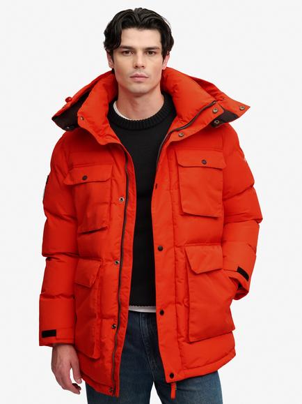Superdry Hooded Parka, Volcanic Lava Orange, Volcanic Lava Orange