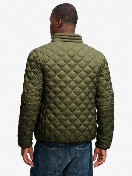 Superdry Diamond Quilt Fuji Puffer Jacket, Dusty Olive - view 2, Dusty Olive