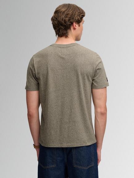 Superdry Vintage Logo Heritage Cotton Relaxed Fit Graphic T-Shirt, Olive Green Marl - view 2, Olive Green Marl