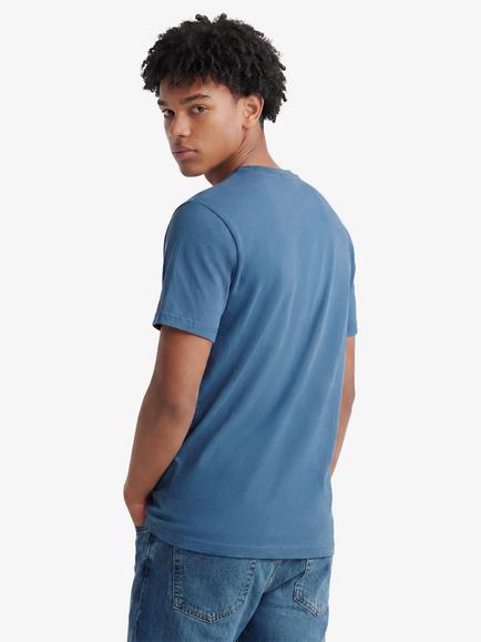 Superdry Cotton Graphic Logo Crew Neck T-Shirt, Wedgewood Blue - view 2, Wedgewood Blue
