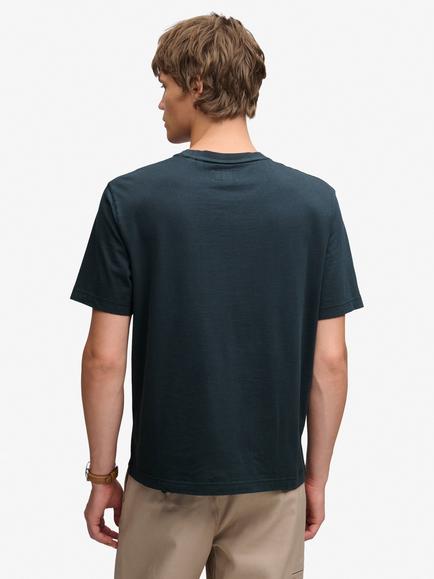 Superdry Trade Cotton Logo Graphic Crew Neck T-Shirt, Truest Navy - view 2, Truest Navy