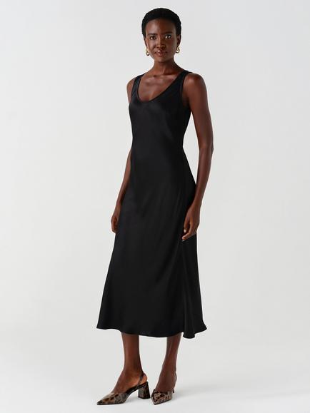 Ghost Palm Dress, Black - view 2, Black