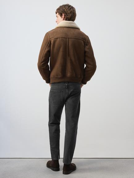 Mango Aviator Jacket, Tobacco - view 2, Tobacco