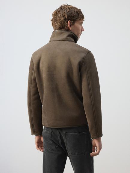 Mango Aviator Jacket, Olive - view 2, Olive