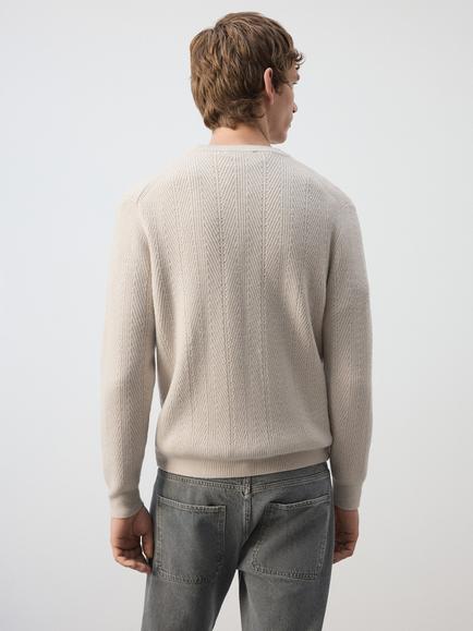 Mango Crew Neck Jumper - view 2, Ice
