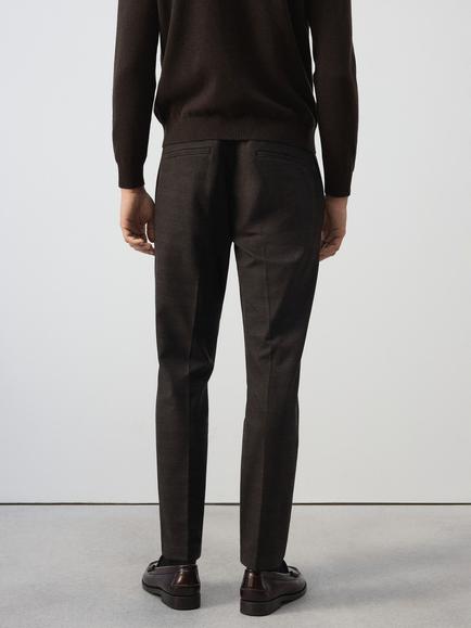 Mango Tapered Trousers - view 2, Chocolate