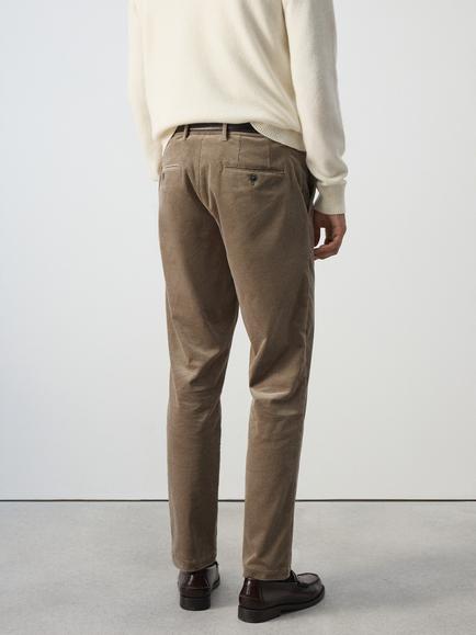 Mango Slim Fit Trousers - view 2, Tobacco