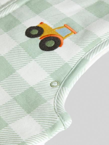 JoJo Maman Bébé Tractor Sleep Snuggler, 1.5 Tog, Green - view 2, Green