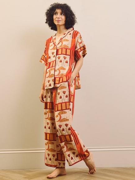 Their Nibs Patchwork Sky Flower Oversized Pyjama Set, Multi, Multi