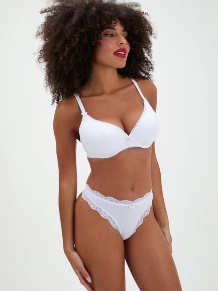 Boux Avenue Lydia Plunge T-Shirt Bra, White