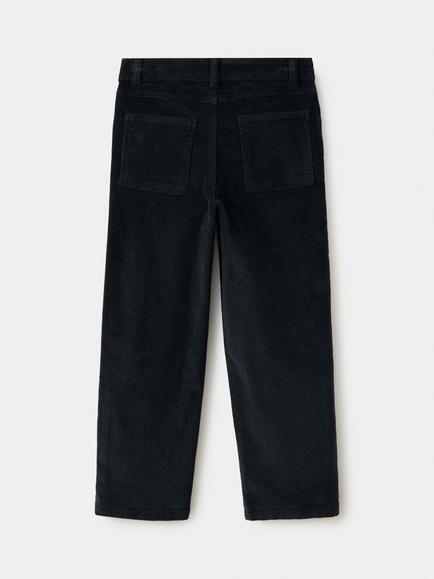 Mango Kids' Straight Corduroy Trousers, Anthracite - view 2, Anthracite