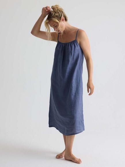 Pretty You London Linen Midi Dress, Folkestone Grey, Folkestone Grey