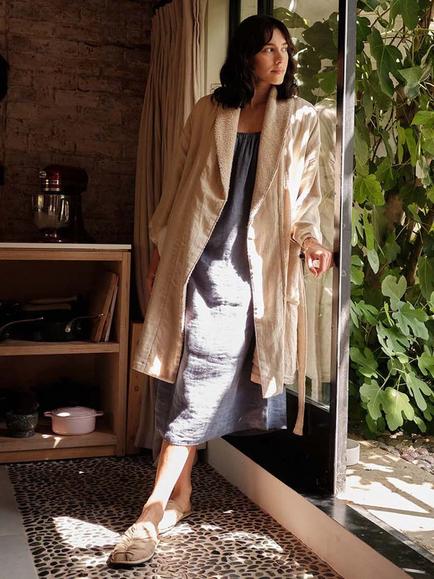 Pretty You London Linen Midi Dress, Folkestone Grey - view 2, Folkestone Grey