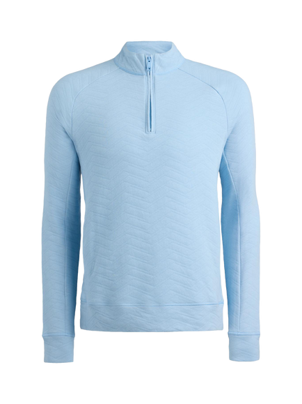 G/FORE Dunes Cotton Quilted 1/4 Zip Pullover - view 2, Baja