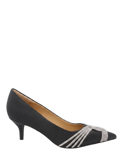 Jones Bootmaker Zaina Embellished Court Shoes, Black, Black