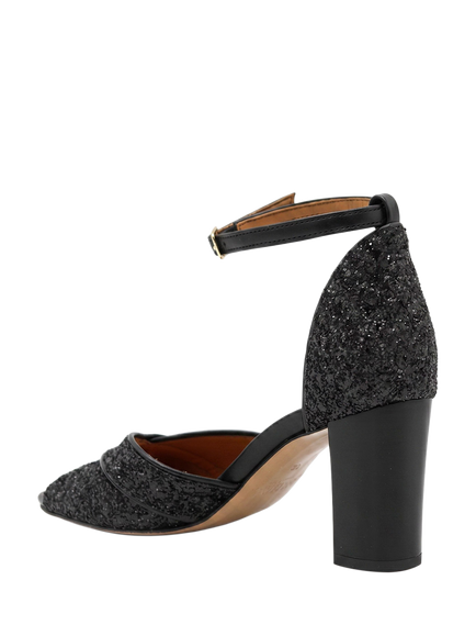 Jones Bootmaker Yasmina Embellished Block Heel Court Shoes - view 2, Black