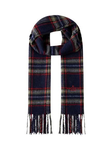 Hackett London Tartan Wool Rich with Cashmere Scarf, Hunter Green