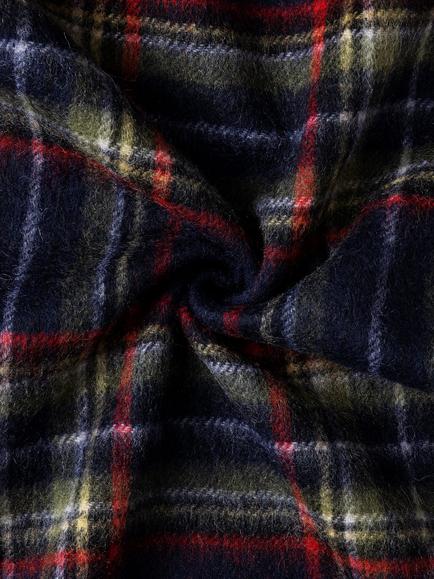 Hackett London Tartan Wool Rich with Cashmere Scarf - view 2, Hunter Green