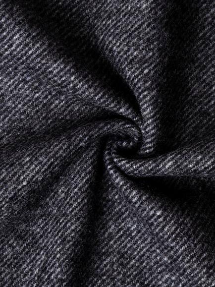 Hackett London Twill Wool Rich with Cashmere Scarf - view 2, College Grey