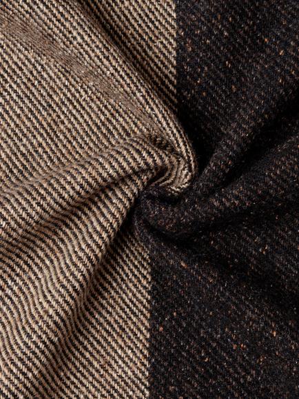 Hackett London Logo Fringe Scarf - view 2, Taupe Beige