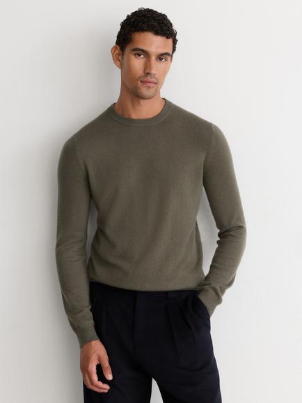 Reiss Monarch Cashmere Jumper, Sable Green, Sable Green