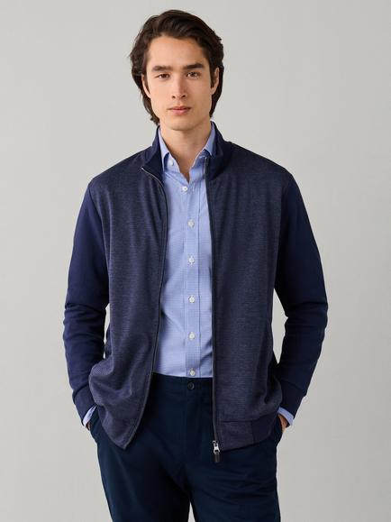 Hackett London Prince- of-Wales Hybrid Full Zip Sweat Jacket, Old Navy, Old Navy