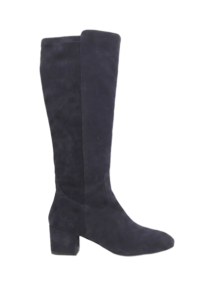 Jones Bootmaker Emberly Wide Fit Suede Knee High Boots, Navy