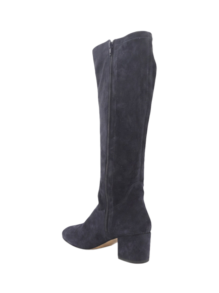 Jones Bootmaker Emberly Wide Fit Suede Knee High Boots - view 2, Navy
