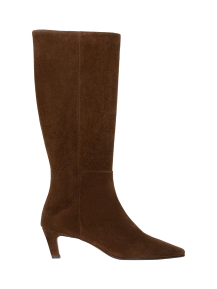 Bobbies Diane Suede Block Heel Knee High Boots, Rockies Brown