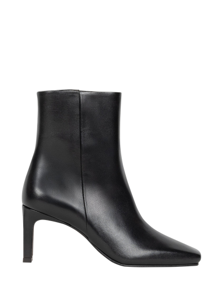 Bobbies Amanda Leather Block Heel Ankle Boots, Passion Black