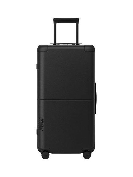 July 80/20 Checked Trunk 4-Wheel Suitcase, 95L, Charcoal Casesafe