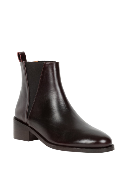 Bobbies Camden Leather Chelsea Boots, Cabernet - view 2, Cabernet